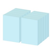 요랜드 파스텔 점착메모지 50 x 76mm 직사각형, 블루, 10개