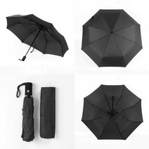 마트498 완전자동 3단우산(블랙) 답례품 접는우산 우양산 방풍우산 단우산 대량구매 골프우산 미니우산 초경량 접