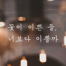 모노먼트 손글씨 감성 레터링 스티커 - 꽃이 이쁜 들 너보다 이쁠까, 회색