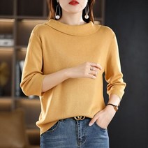 빅카라 니트 블라우스 봄 셔츠 여성 반팔 스웨터 카라 슬림 울 코튼 블렌드 풀오버 양면 니트베이스