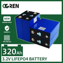 인산철 배터리 3.2V 320AH 310AH Lifepo4 1416PCS 학년 충전식 리튬 철 인산염 DIY 12V 24V RV 보트 솔라 시스템 159820, 1PCS