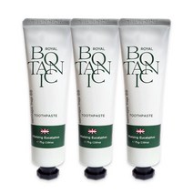 로얄보타닉테라피 치약 바이탈라이징 유칼립투스 75g 아침의 신선한 숲속 공기처럼 상쾌한 허브의향 12시간 구취억제도움, 3개