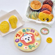 [멍멍과자점] 강아지 케이크 반려견 수제 생일 케이크 고양이 케이크 레터링 주문제작, 4. 꽃개 디자인, 소 홍두깨살