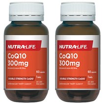 Nutralife CoQ10 뉴질랜드 뉴트라라이프 코큐텐 300mg 60정 2팩