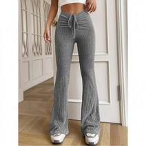 여성 바지 EZwear 앞 스트링 벨 보텀즈 441387