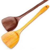 옻칠 반달 뒤집개 39cm (넓은 뒤집게 뒤지개 나무주걱, 내추럴갈색