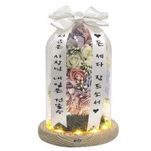 화환유리돔 축하화환 개업 승진 집들이 선물 비누꽃 개업화분 개업화환 환갑선물 생신선물 꽃배달 꽃다발, 블링라벤더미니화환(문구 게시판/문자)