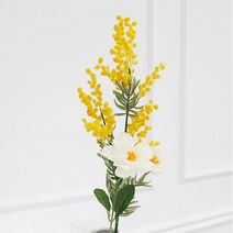 FLOWER 87cm 미모사 조화 가지 은엽 아카시아 꽃 1P, 87cm미모사조화(옐로우)