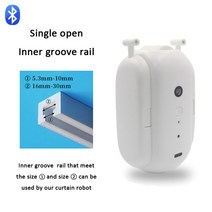 전동커텐 자동 커튼 나혼산 tuya smart 로봇 bluetooth 무선 오프너 for roman rod and inner groove rail control alexa, 싱글 오픈