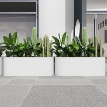 초대형 파티션 화분 테라스 가림막 긴화분 철제 카페 토분, 철 페인트 매트 블랙, 120x폭 30x높이 50cm-물통 깊이 50 철