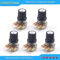 가변 저항5세트 WH148 1K 20K 50K 옴 15mm 3 핀 선형 테이퍼 회전식 전위차계 AG2 Arduino 용 저항기, [02] 100 천개 옴