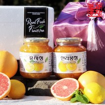 [ 2023년 설 선물 ] [ 과일청 수제청 선물세트 ] 유자청1kg+제주한라봉청950g, 1세트