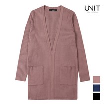 브루노바피 [UNIT] 여성 슬림 골지 오픈형가디건_UFE3-KCA313N