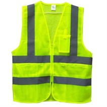 초슬림원단 가슴포켓 반사필름 형광 안전조끼 XXL 10개입 공사현장 의용소방대 미화원용