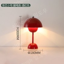 밝기조절스탠드 덴마크디자인테이블램프 북유럽풍 책상스탠드조명, 레드 중