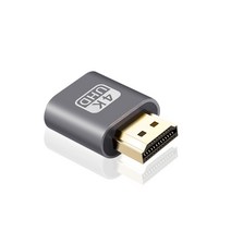 영상편집보드 10 개몫 ddc edid 더미 플러그 vga 어댑터 가상 디스플레이 카드, vga 가상 플러그, 회색