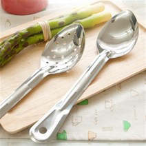 스텐 요리 뷔페 다대 서빙 스푼 대왕 큰 수저 숟가락, 키친 타공 서빙스푼 13