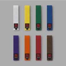 무토 태권도 컬러 벨트 싱글 폭4cm, 160cm, 화이트