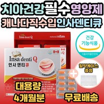 캐나다 직수입 인사덴 티 큐 인사 덴티큐 덴티 프로폴리스 칼슘 비타민 함유 약국 판매 치아 건강 도움 30대 40대 50대 60대 70대 부모님 가족 어르신 필수 섭취 영양제 추천, 1개, 120정(4개월분), 120정