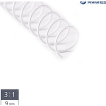 3대1 제본기 하얀색 철제 와이어링 9mm 3:1 30장 스틸 스프링제본링 간격 일정한 대용량 철재 코일링