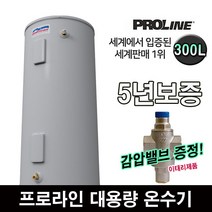 프로라인 저장식 전기온수기 100~450L 대용량 업소용 카페수영장헬스장, 300L(감압밸브포함)