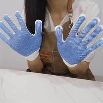 클린큐 PU도트(폴리)장갑 백색 10켤레, 도트장갑 10켤레[백색]-S
