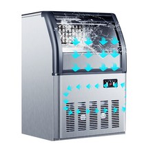 가정용제빙기 소형제빙기 캠핑제빙기 110V/220V 스퀘어 아이스 큐브 메이커 80KG 최대 자동 머신 스몰 바 커피 밀크 티샵 사용, [02] zb-240 220V, [02] 미국