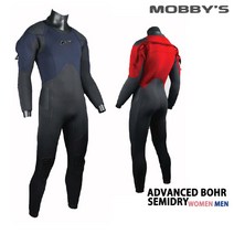 모비스 잠수복 세미드라이슈트 어드밴스 보어 5mm(남성 여성용), 레드_여-S
