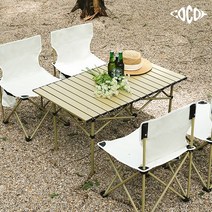 [ozarktrail의자테이블] 코코프 캠핑 의자테이블 세트 경량 접이식 의자 테이블, 4인대형, 6인테이블+의자4개