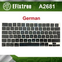2023 M2 노트북 A2681 키 캡 맥북 에어 레티나 13.6 키보드 수리 블랙 블루, German-Black