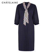 [샤트렌] 타이 스카프 포인트 원피스