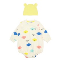 [블루독베이비8] FW23 컬러풀도기바디수트 HJ 43A1360405 (BLUEDOG BABY 유아 출산 백일 선물 도트 강아지