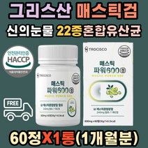 천연수지 매스틱 검 국산 감초 양배추 정 식약처인증 그리스 키오스섬 식물성 원료 브로콜리 치커리 프락토올리고당 회화나무열매 혼합유산균22종 히알루론산 알로에베라겔 여성 남성 청소년 직장인