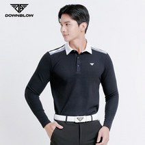 브랜드없음 국산 DOWNBLOW 남성용 골프 긴팔 카라 티셔츠 FW