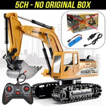 RC Car RC 굴삭기 장난감 24Ghz 6 채널 124 엔지니어링 자동차 합금 및 플라스틱 6CH 5CH RTR 어린이 크리스마스 선물, 5CH Plastic No Box