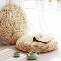 볏짚 공예 방석 공예품 해초 볏집 짚풀 라탄 밀짚 왕골 지푸라기 풍수 인테리어 소품, 풀색 60CM
