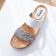 어퍼 통굽 키높이 스트랩 슬리퍼 4.5cm
