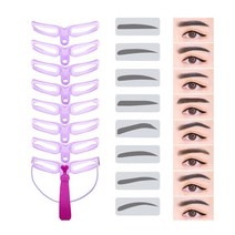 아이디어라떼 간편 눈썹 가이드 8종 세트 (손잡이포함) 아이브로우 소품, 1개