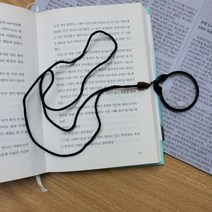 우드 비즈 휴대용 돋보기목걸이 확대경 미니 휴대용돋보기, 단품