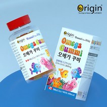 키즈 오메가3 90꾸미 젤리 구미 EPA DHA 어린이 유아 성장기 식물성펙틴 천연과일향 아이들 똑똑한 두뇌 기억력 영양제 연어 멸치 씹어먹는 캐나다 직수입 물고기모양 꾸미바이트, 1병