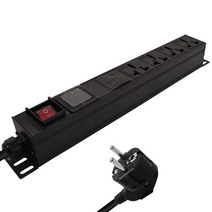 Tomadas para rack PDU 전원 소켓 디지털 디스플레이 독립 스위치 제어 4 개 장치 16A 범용 콘센트 소켓, 04 EU PLUG