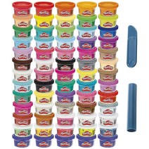 Play-Doh 얼티메이트 컬러 컬렉션 모델링 컴파운드 65팩 1온스 펀 사이즈 캔 사파이어 스파클 색종이 조각 메탈릭 색상 및 컬러 버스트 포함, Color Collection