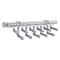 Rev-A-Shelf CTR-12-CR 30.5cm(12인치) 풀아웃 타이 및 스카프 행거 홀더 옷장 오거나이저 보관 랙 11개의 미끄럼 방지 PVC 코팅 후크 포함 크롬, 12 Inch, Chrome