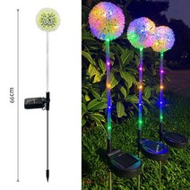 야외 정원 장식용 LED 태양광 조명 인공 꽃 민들레 태양 램프 야외 조명 마당 웨딩 장식 3 헤드, RGB-1Head-16LED+1 Piece