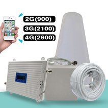 증폭기 와이파이증폭기 음성 wifi 확장기 트라이 밴드 신호 부스터 GSM 900 +(B1)WCDMA LTE 핸드폰 리피터, 한개옵션0