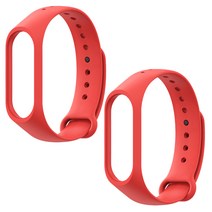 구디푸디 샤오미 미밴드3 미밴드4 스트랩, 2개, 레드