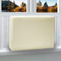 Homydom 실내 에어컨 커버 이중 단열 미디엄 베이지 63.5cm x 45.7cm 8.9cm 가성비 추천 미국직구, 25 x18 x3.5, Beige_25 x18 x3.5