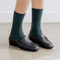 문힐 스퀘어토 트윈 벨트 플랫 로퍼 2cm
