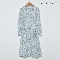 코인코즈 V넥 백 리본 플라워 원피스 (IY2SO2050)