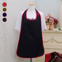 (주)더해피 가정 미술 미용 수예 카페 업소 손님용 핸드메이드 앞치마 모음, 손님용 앞치마(벨크로형)-네이비, 1개